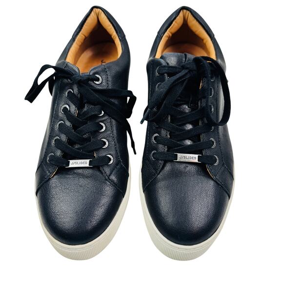 J/SLIDES Black and White Platform Sneakers - Picture 2 of 10